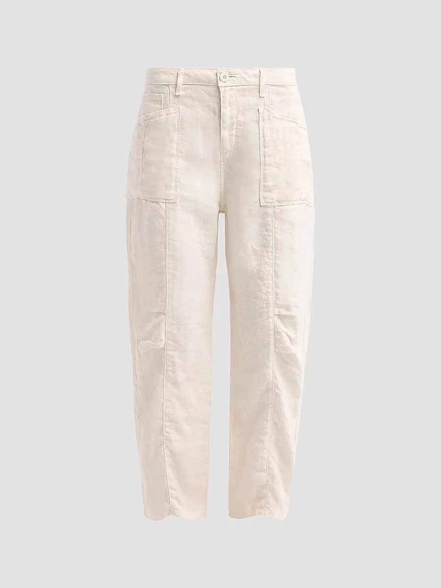 Cody Rodeo Linen High-Rise Barrel Pants by L'AGENCE