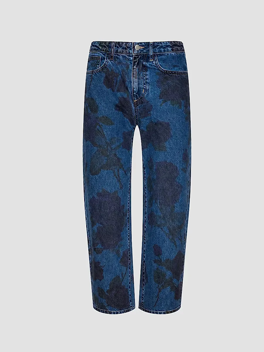 Mallis High-Rise Bow-Leg Crop Jeans by L'AGENCE