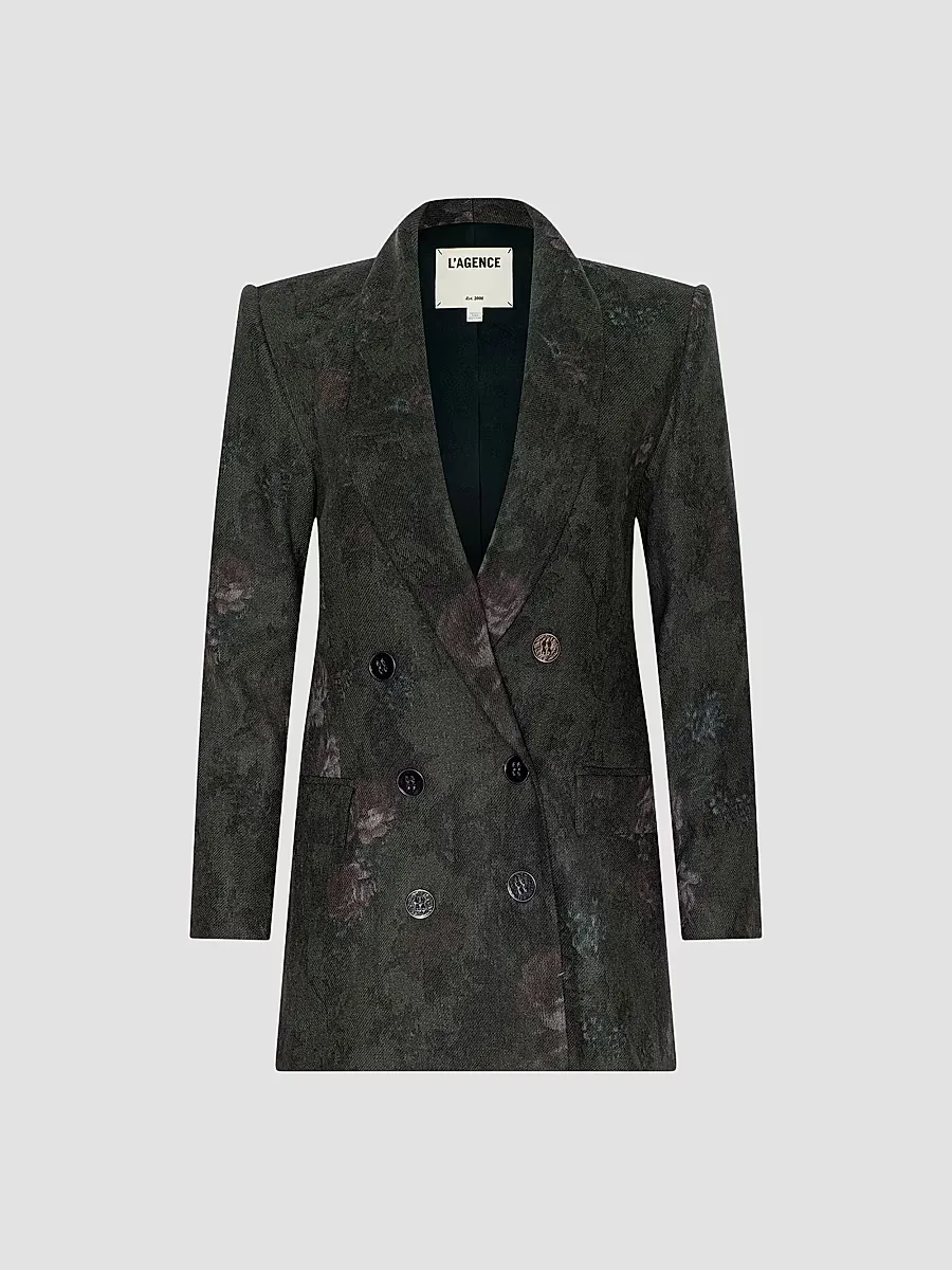 Jayda Relaxed Double-Breasted Blazer by L'AGENCE