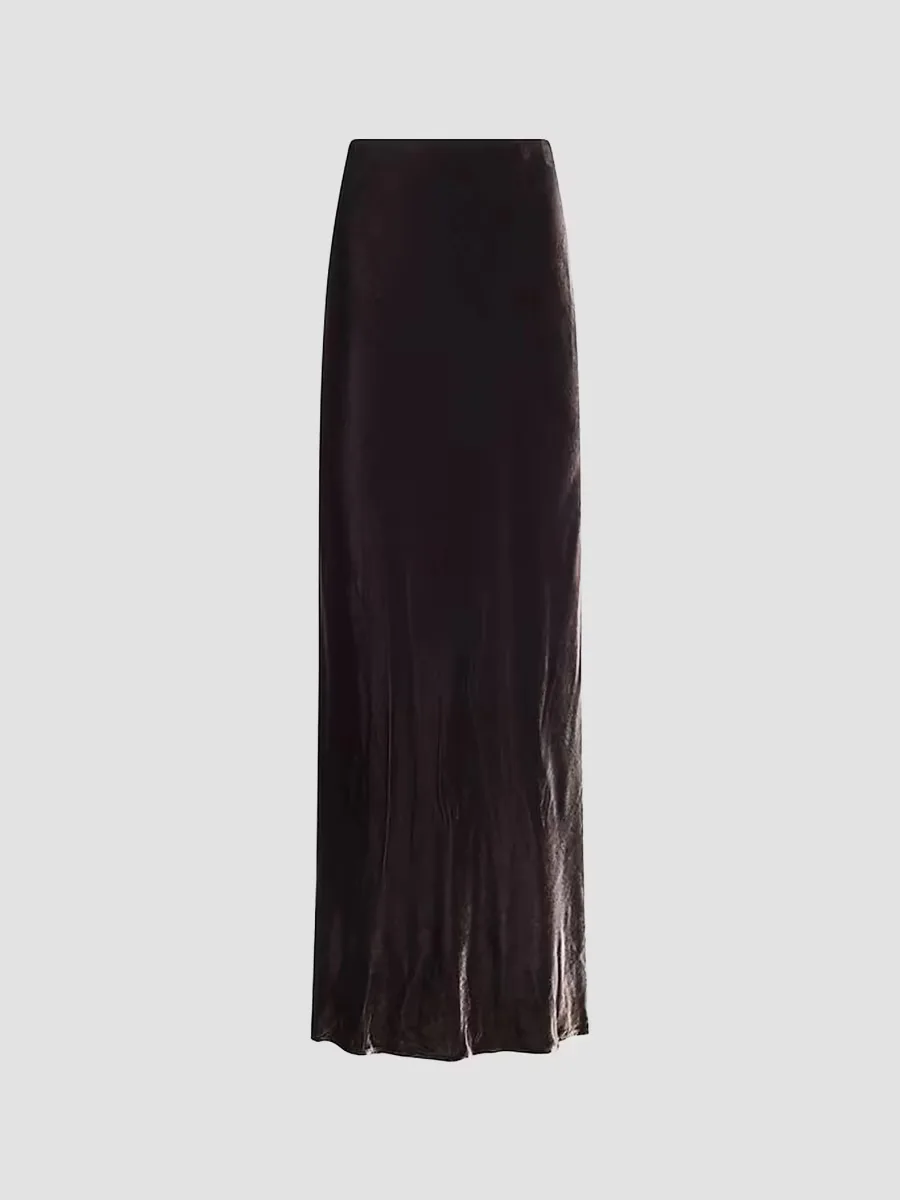 Zeta Velvet Maxi Skirt