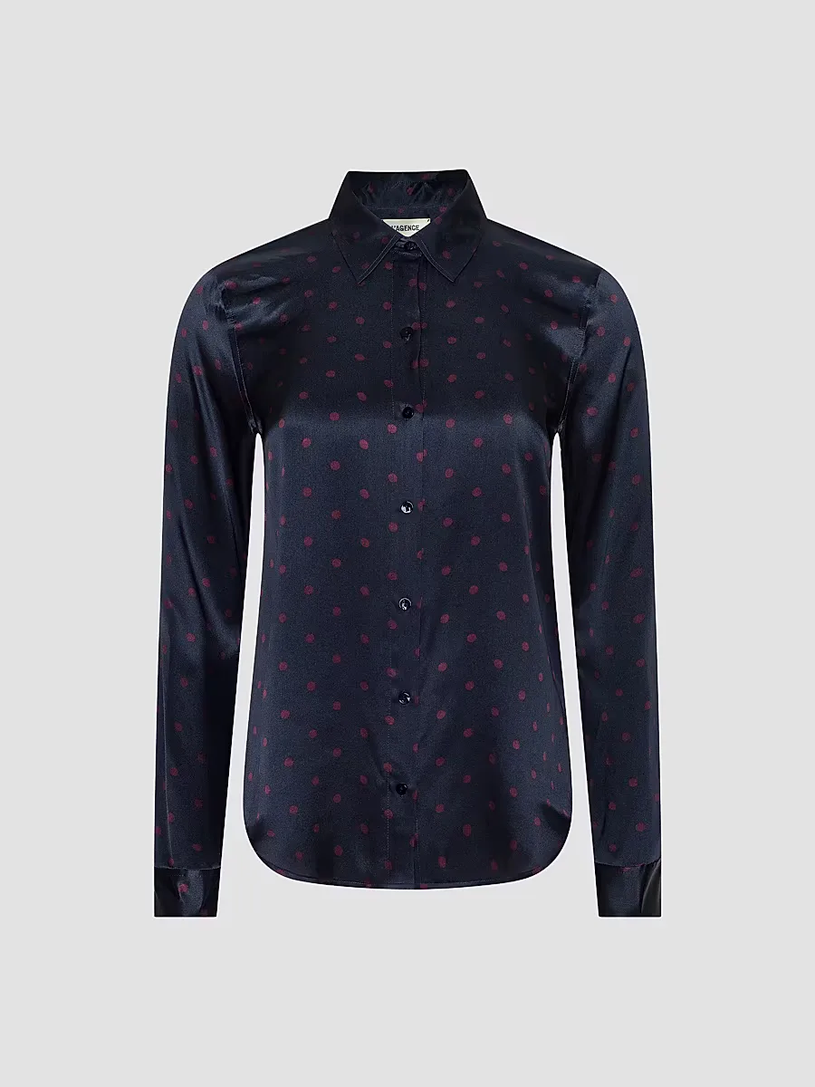 Tyler Polka Dot Silk Blouse by L'AGENCE