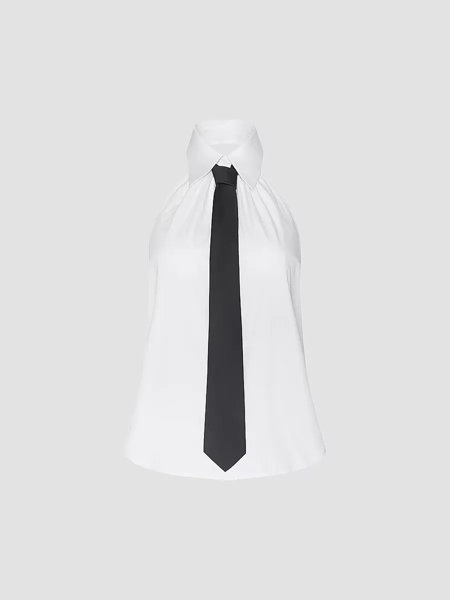 Wren Necktie Halter Top by L'AGENCE