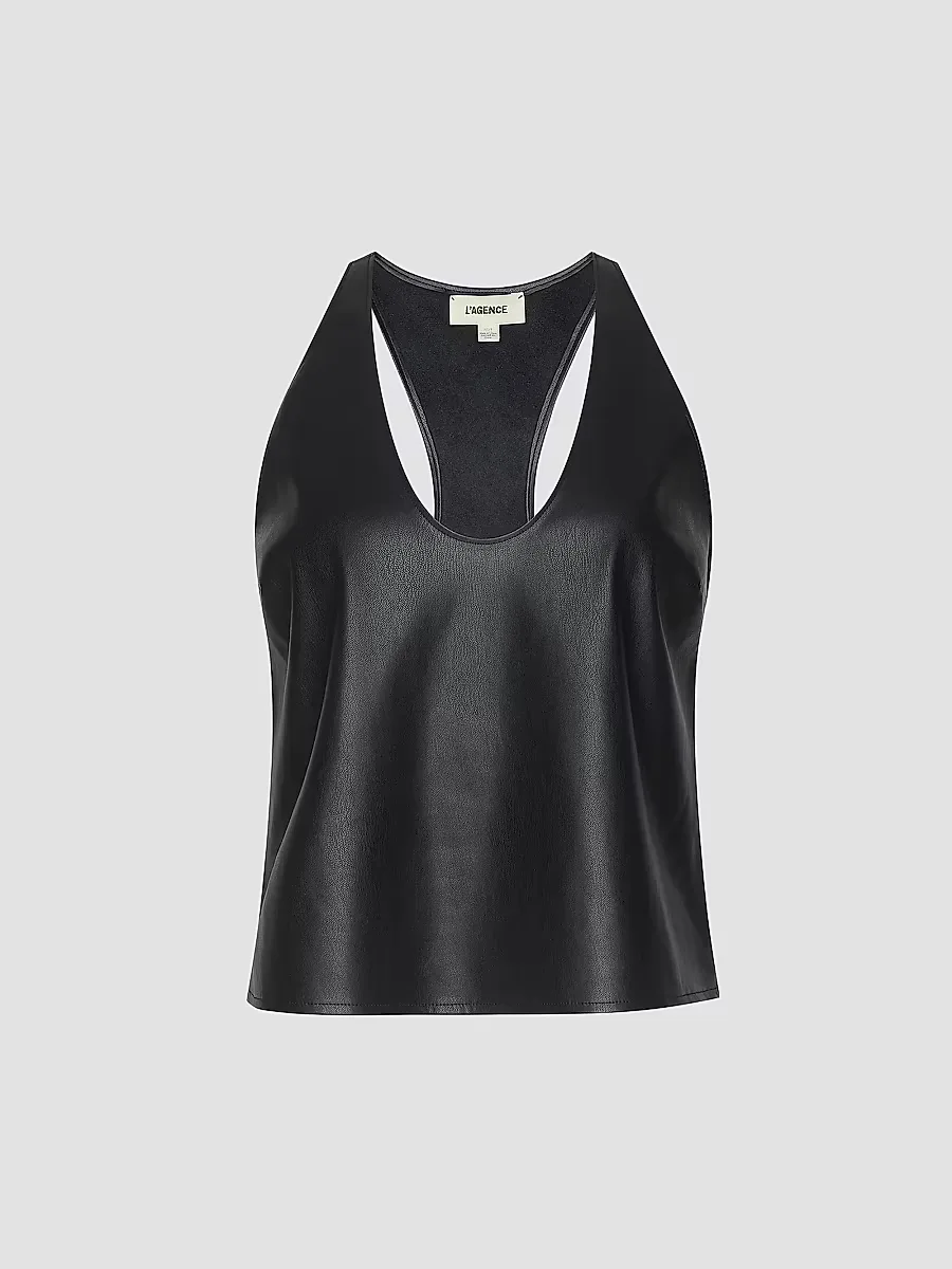 Tullia Racerback Scoop Neck Tank Top by L'AGENCE
