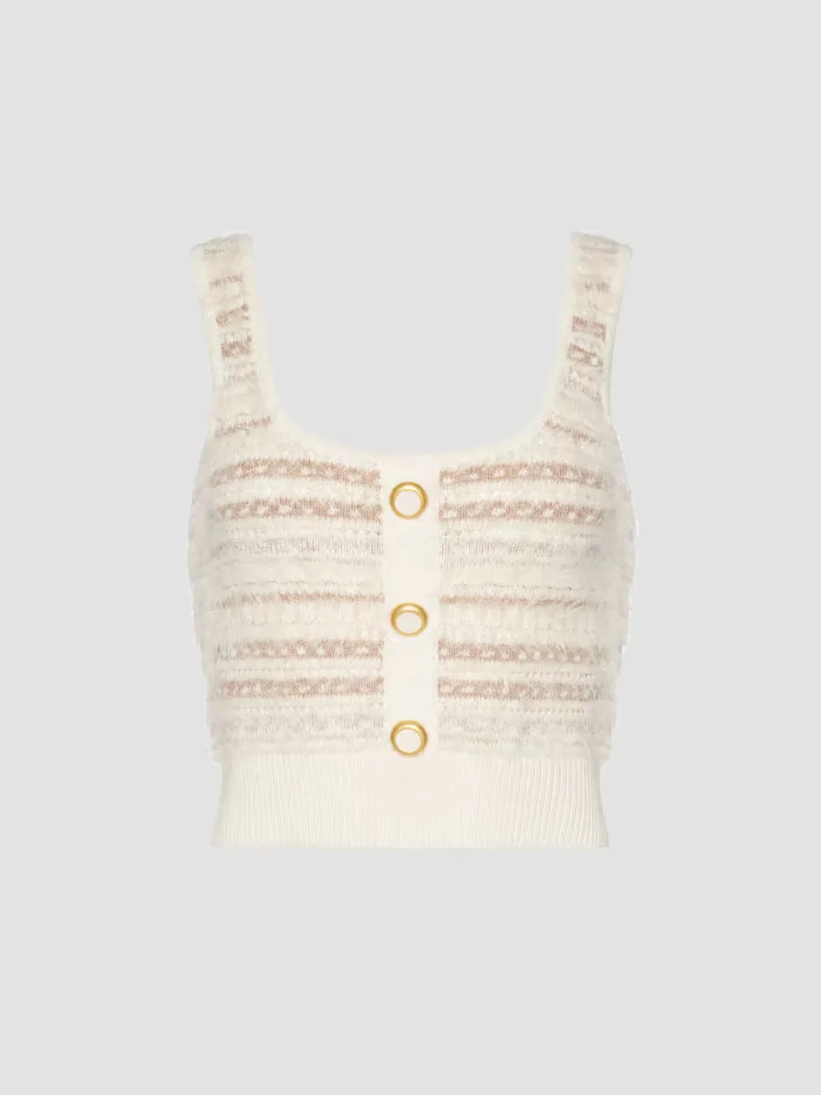 Galene Knit Scoopneck Tank by L'AGENCE