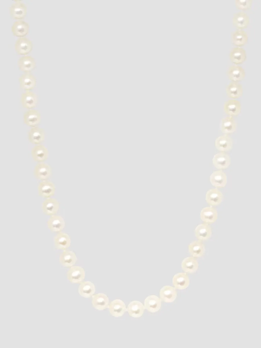 18K Yellow Gold & Freshwater Pearl Necklace 24" by Saks Fifth Avenue