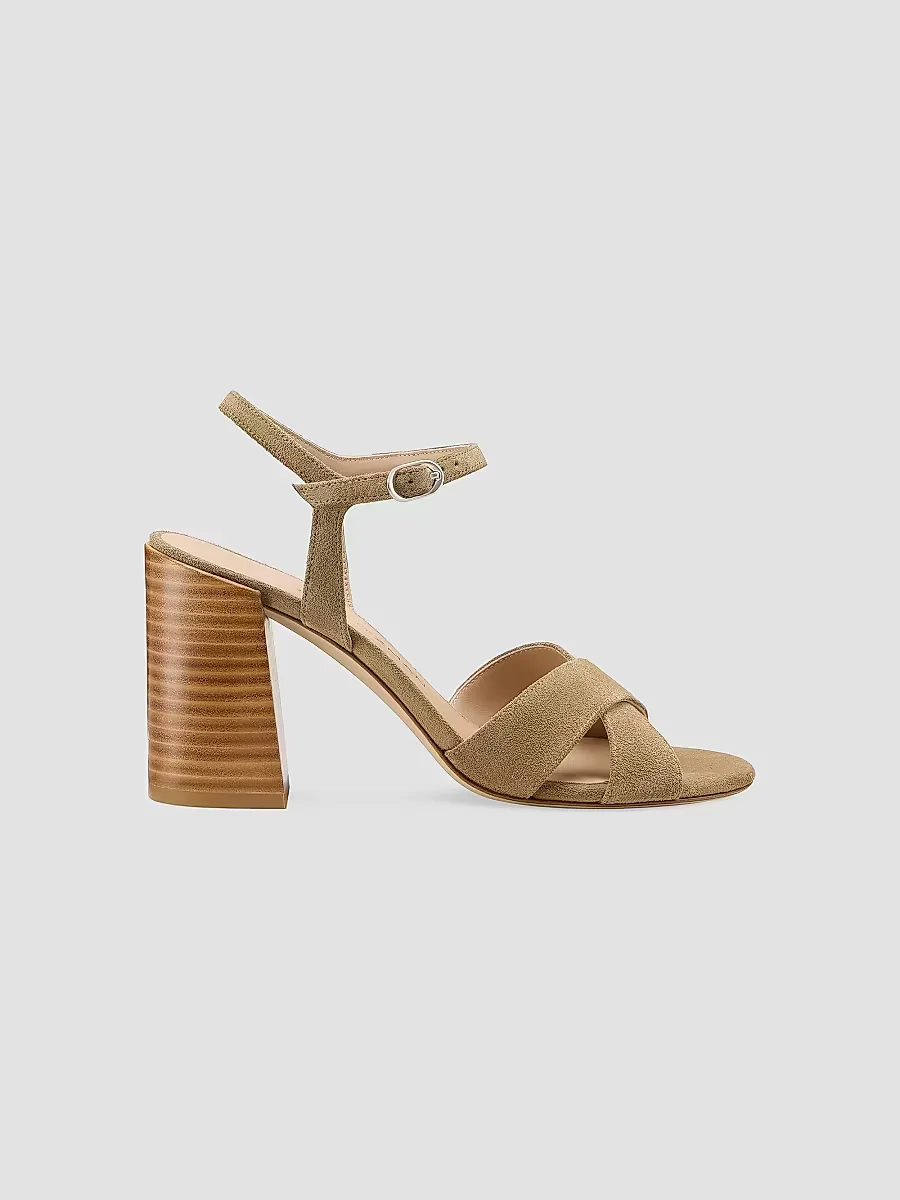 Alyssa 85MM Crisscross Suede Sandals