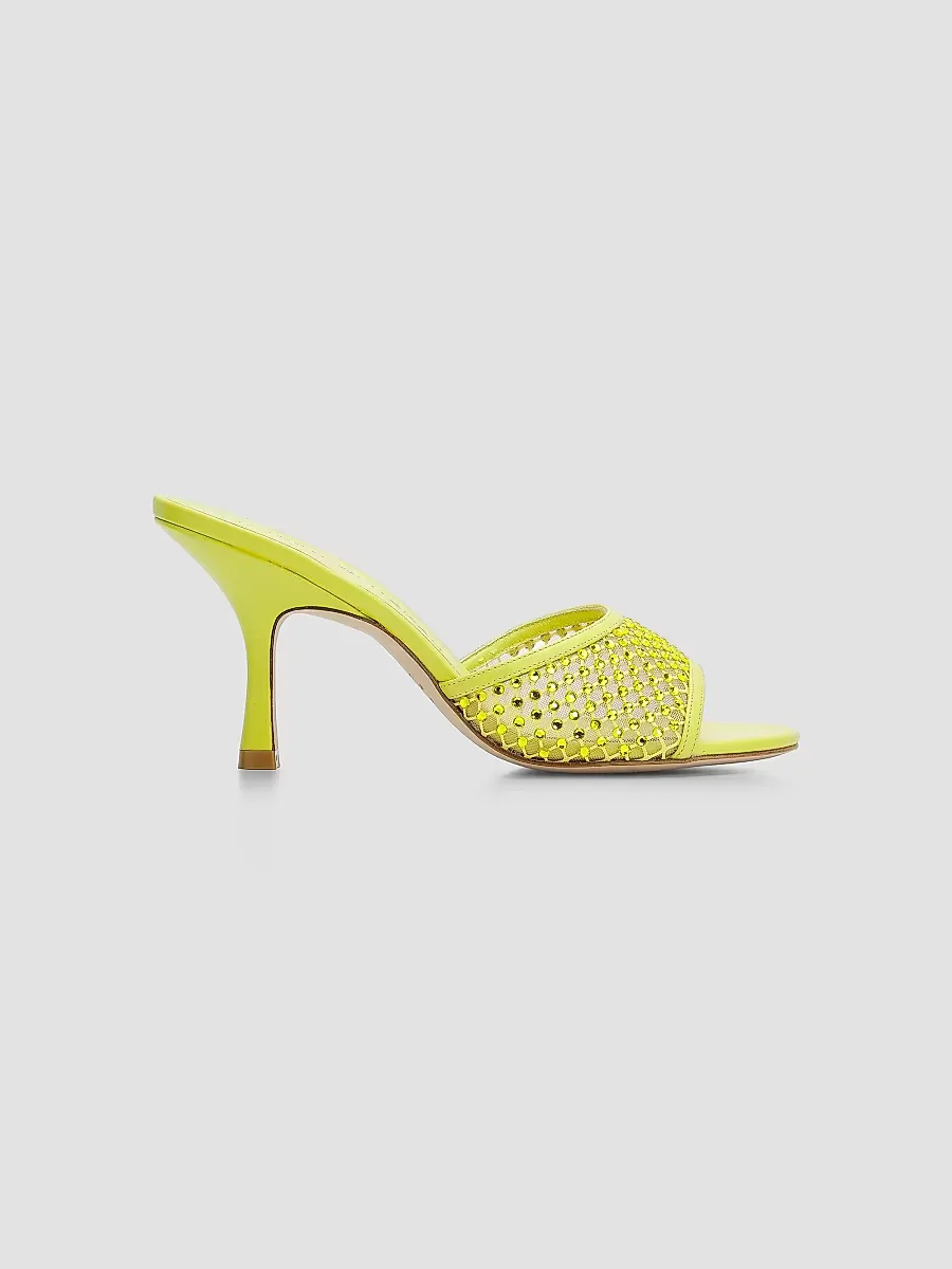 Bareitall Shine 85MM Crystal-Embellished Leather Stiletto-Heel Sandals by Stuart Weitzman