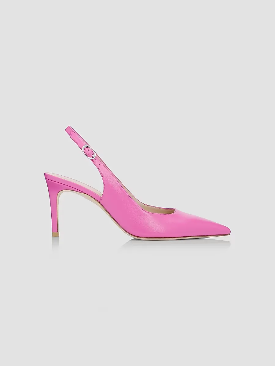 Stuart Power 75MM Leather Slingback Pumps by Stuart Weitzman