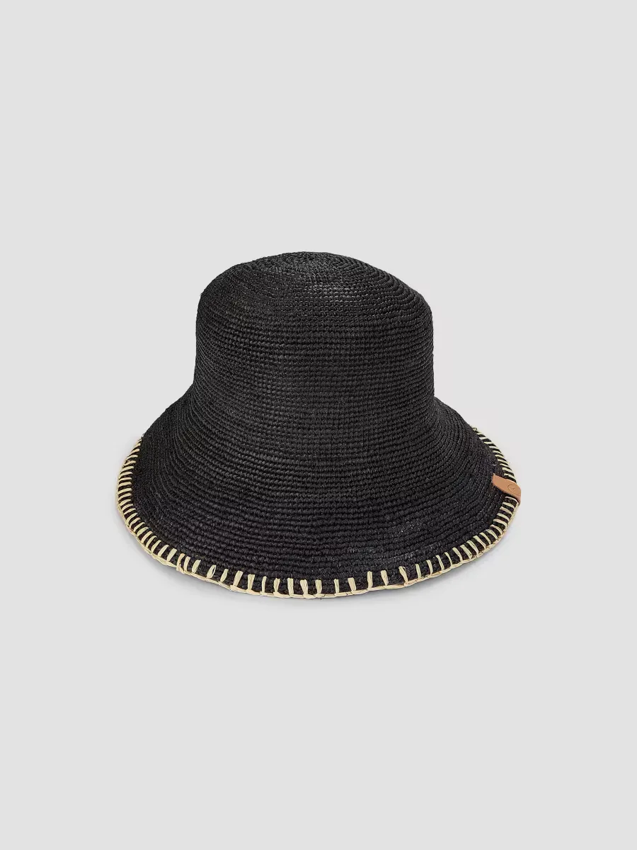 Jade Whipstitch Rollable Bucket Hat
