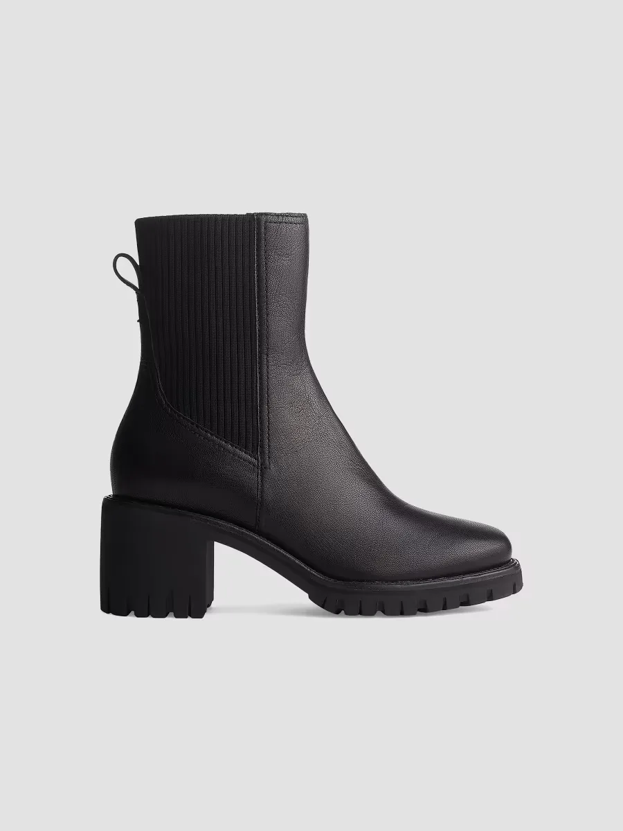 Corey Leather Mid-Heel Chelsea Boots