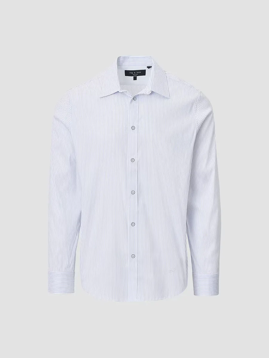 Patrick Striped Poplin Cotton-Blend Shirt by rag & bone