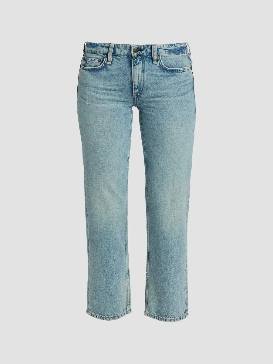 Harlow Low-Rise Straight-Leg Crop Jeans