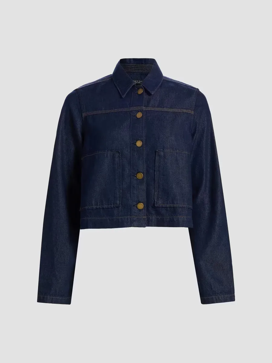 Adrianna Denim Crop Jacket by rag & bone
