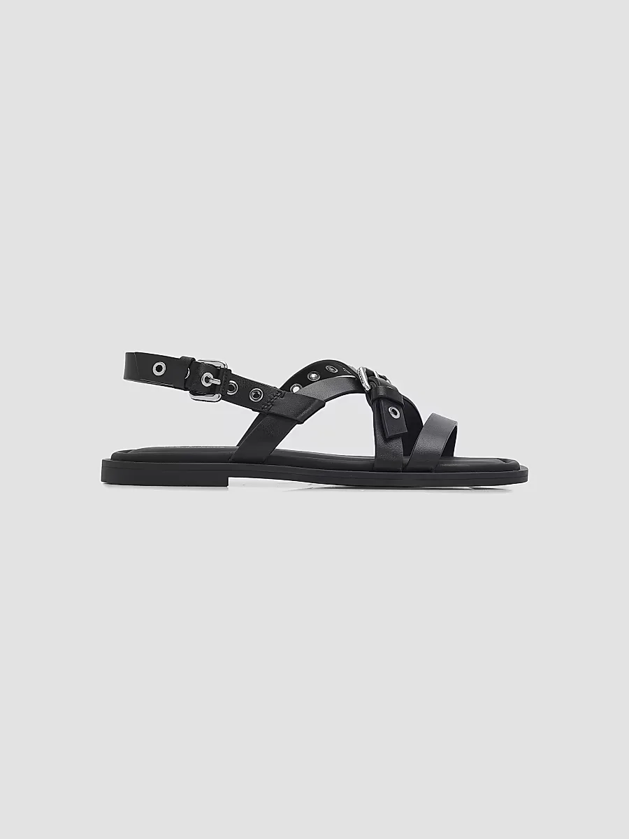 Harlow Grommet Leather Sandals