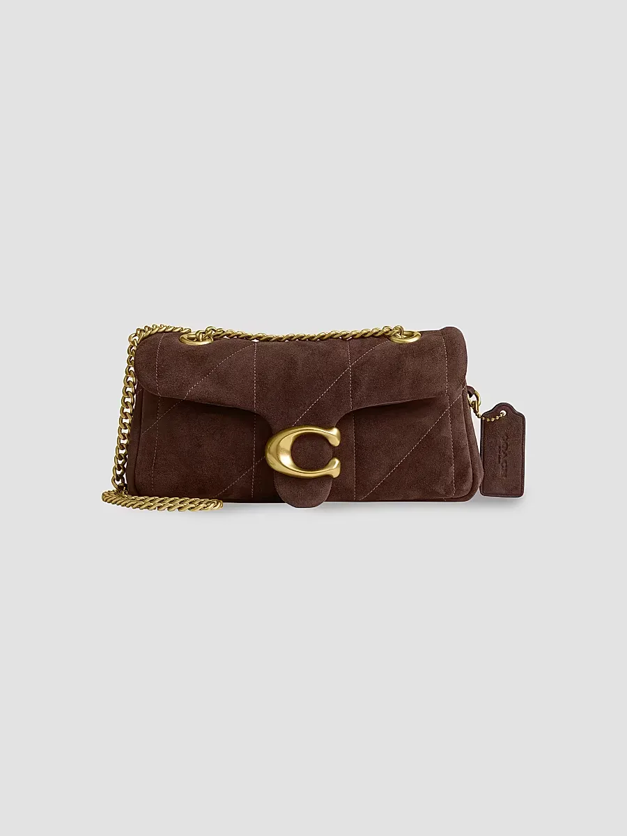 Tabby 20 Quilted Suede Shoulder Bag