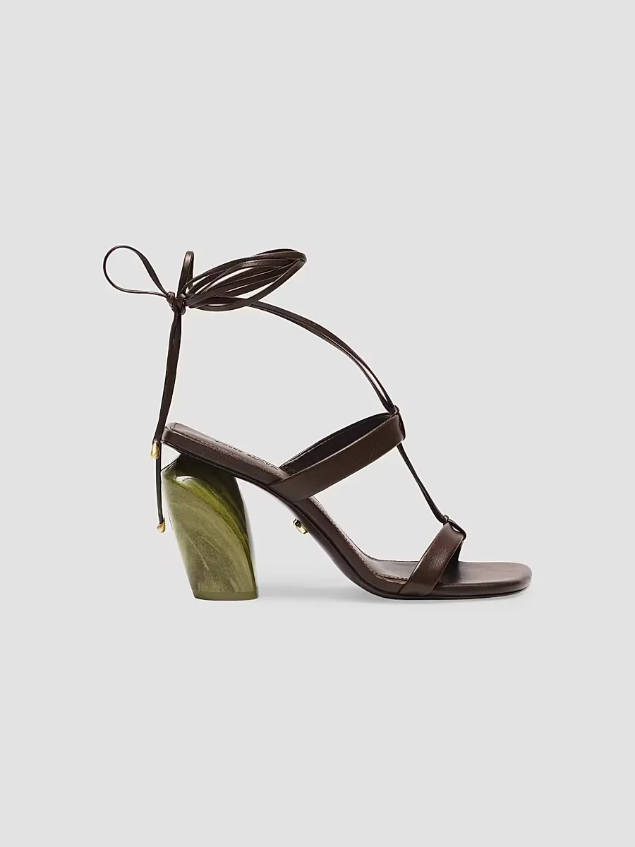 Bri 90MM Strappy Jade Heel Sandals by Cult Gaia