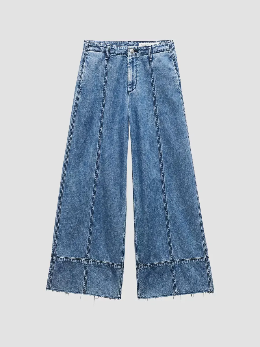 Featherweight Arianna Crop Palazzo Jeans by rag & bone