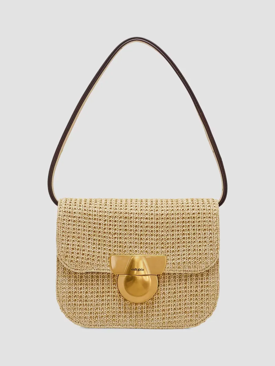 Tazia Woven Raffia Shoulder Bag