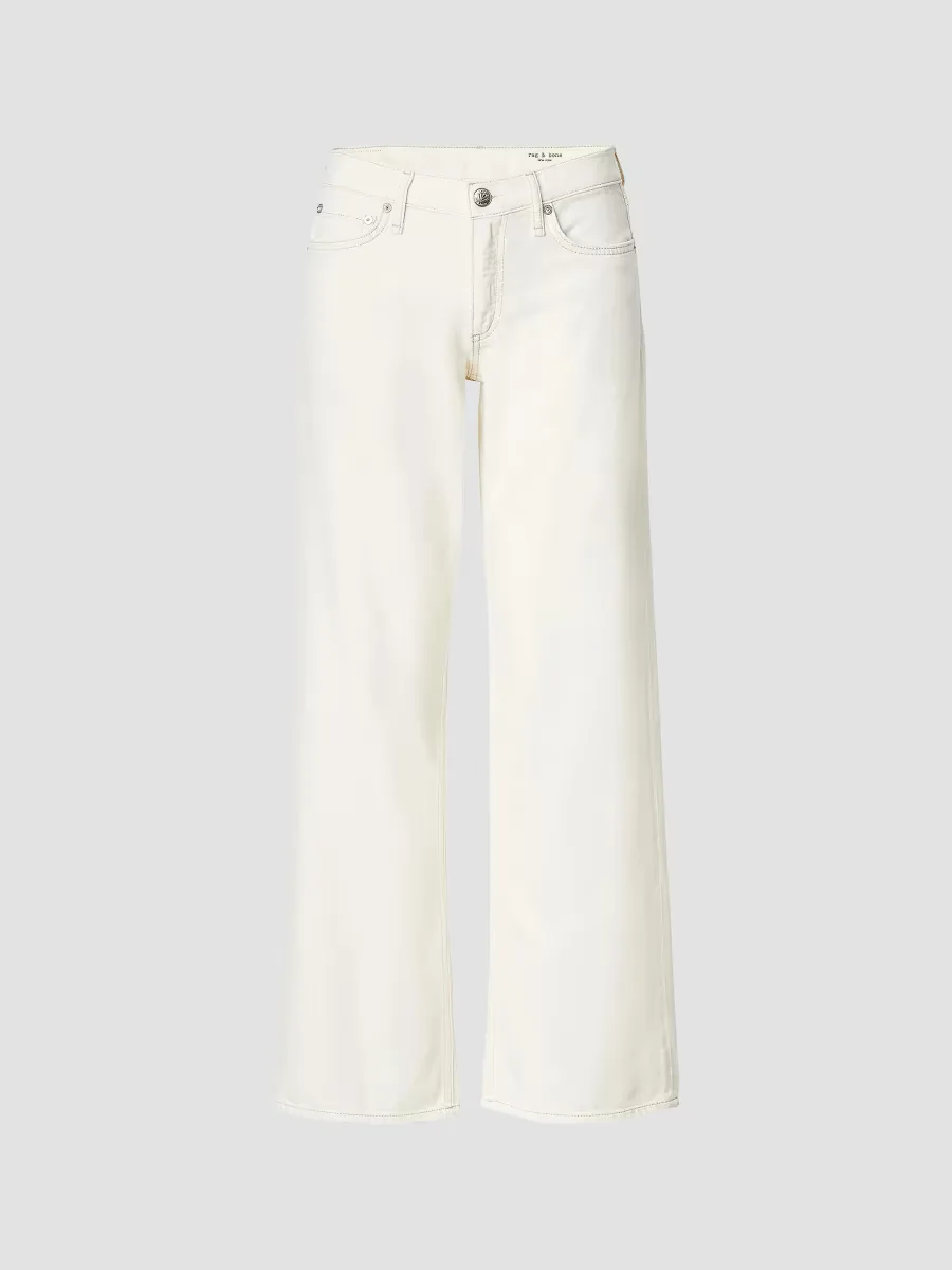 Cam Low-Rise Full Straight-Leg Jeans by rag & bone