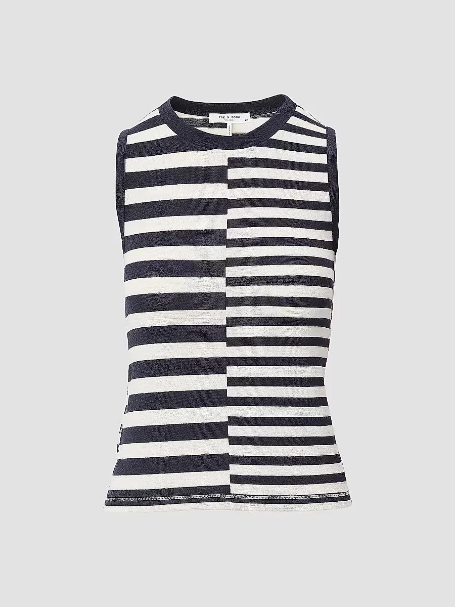 The Knit Mixed Stripe Tank by rag & bone