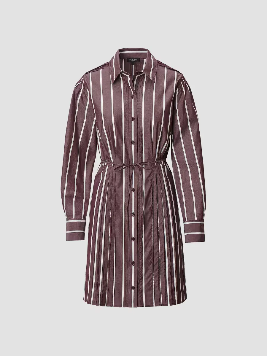 Taylor Striped Cotton A-Line Mini-Shirtdress by rag & bone