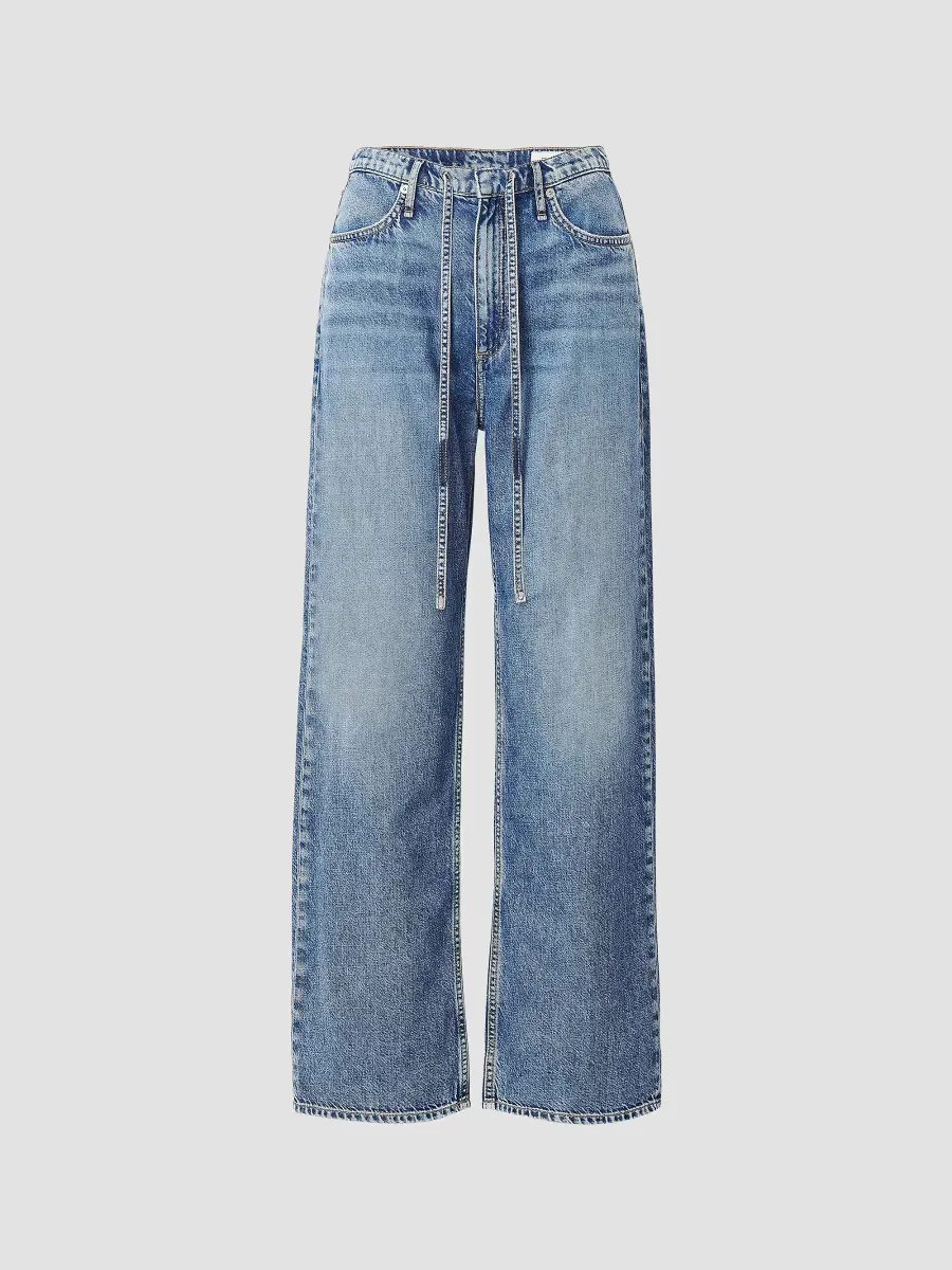 Phoebe Drawstring Wide-Leg Jeans by rag & bone