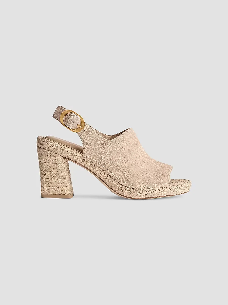 Gigi 75MM Espadrille Platform Sandals - Irish Cream Suede by rag & bone