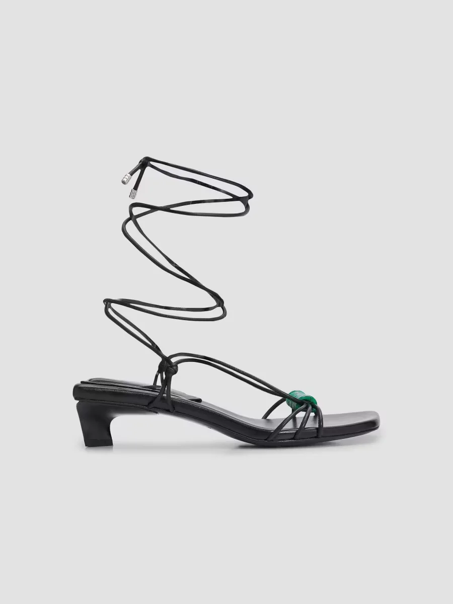 Liv Leather Ankle-Wrap Sandals by rag & bone