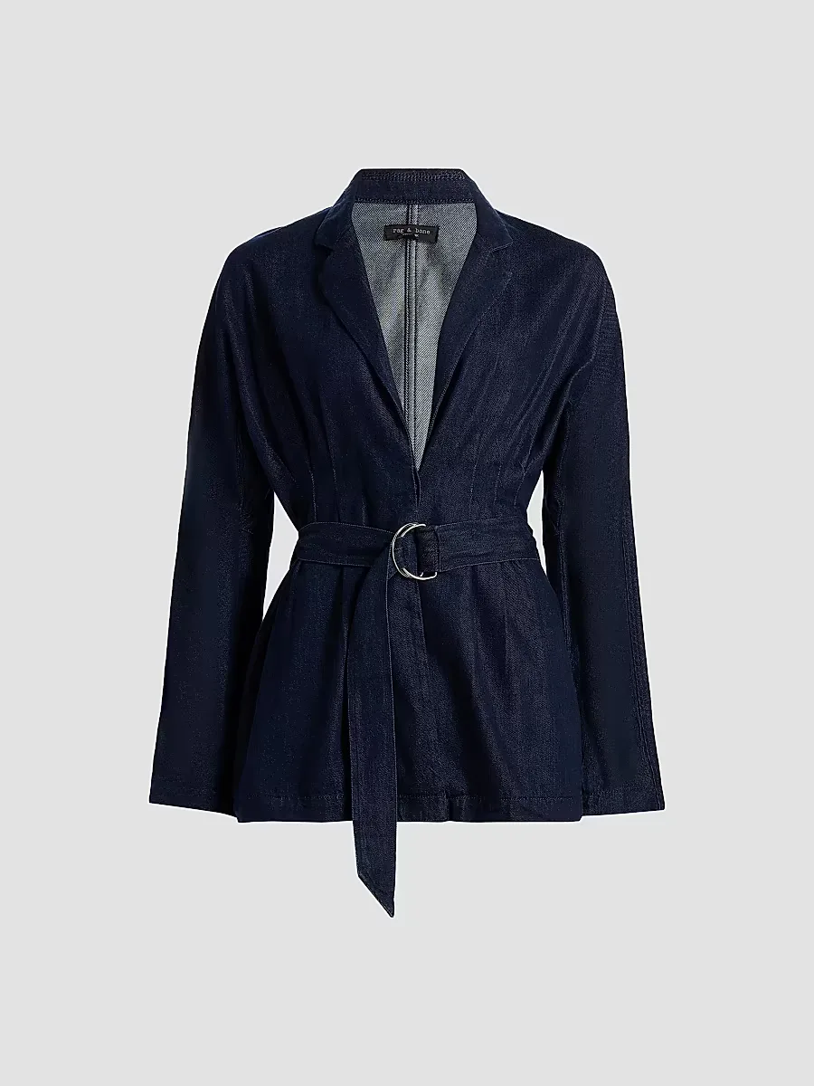 Mandi Belted Denim Blazer by rag & bone