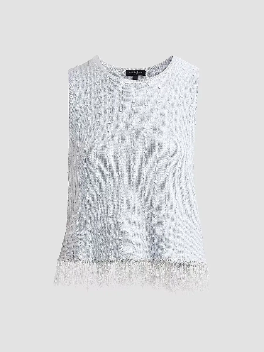 James Crochet Fringe Tank by rag & bone