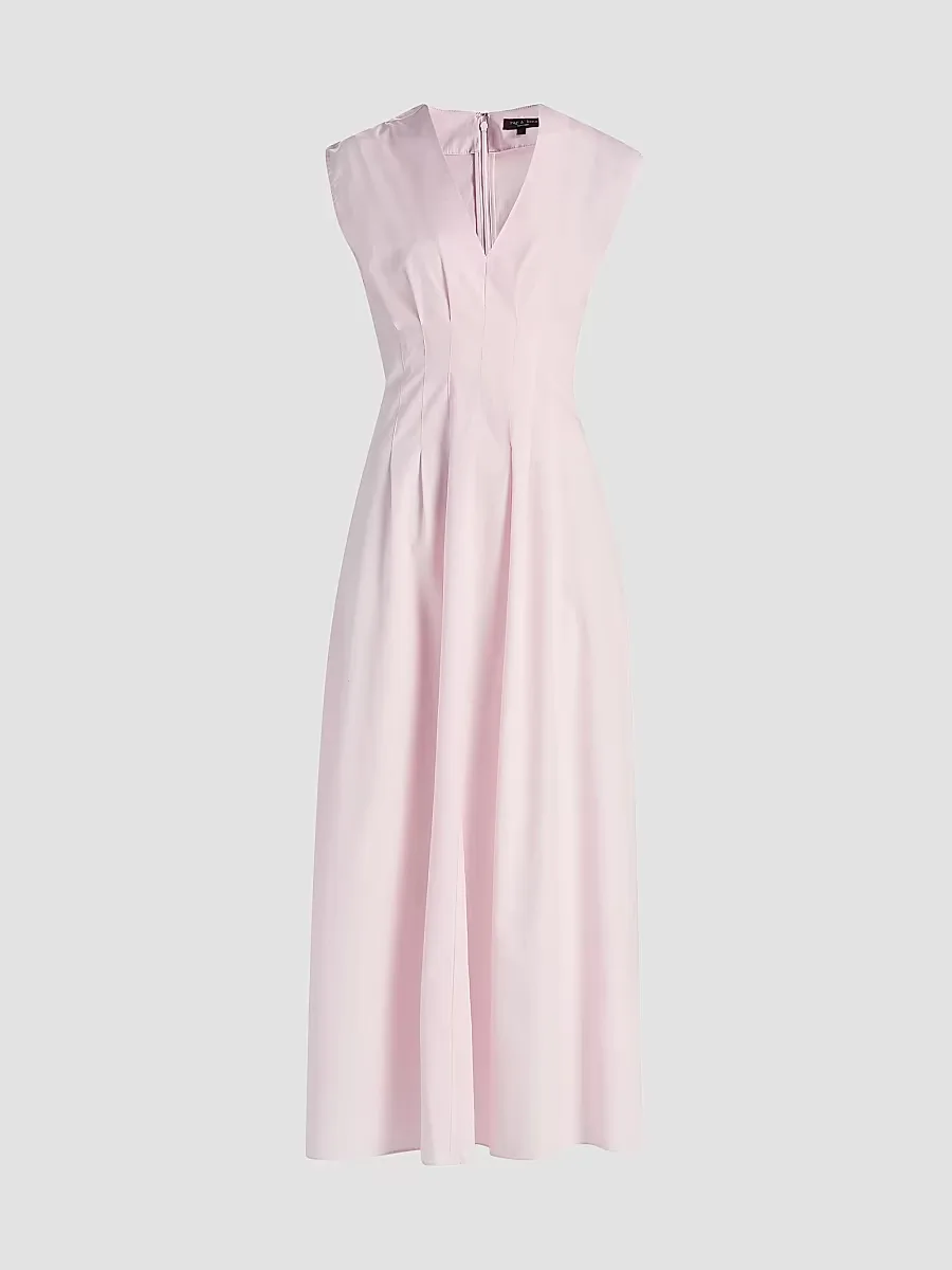 Ines Cotton Poplin A-Line Maxi Dress by rag & bone