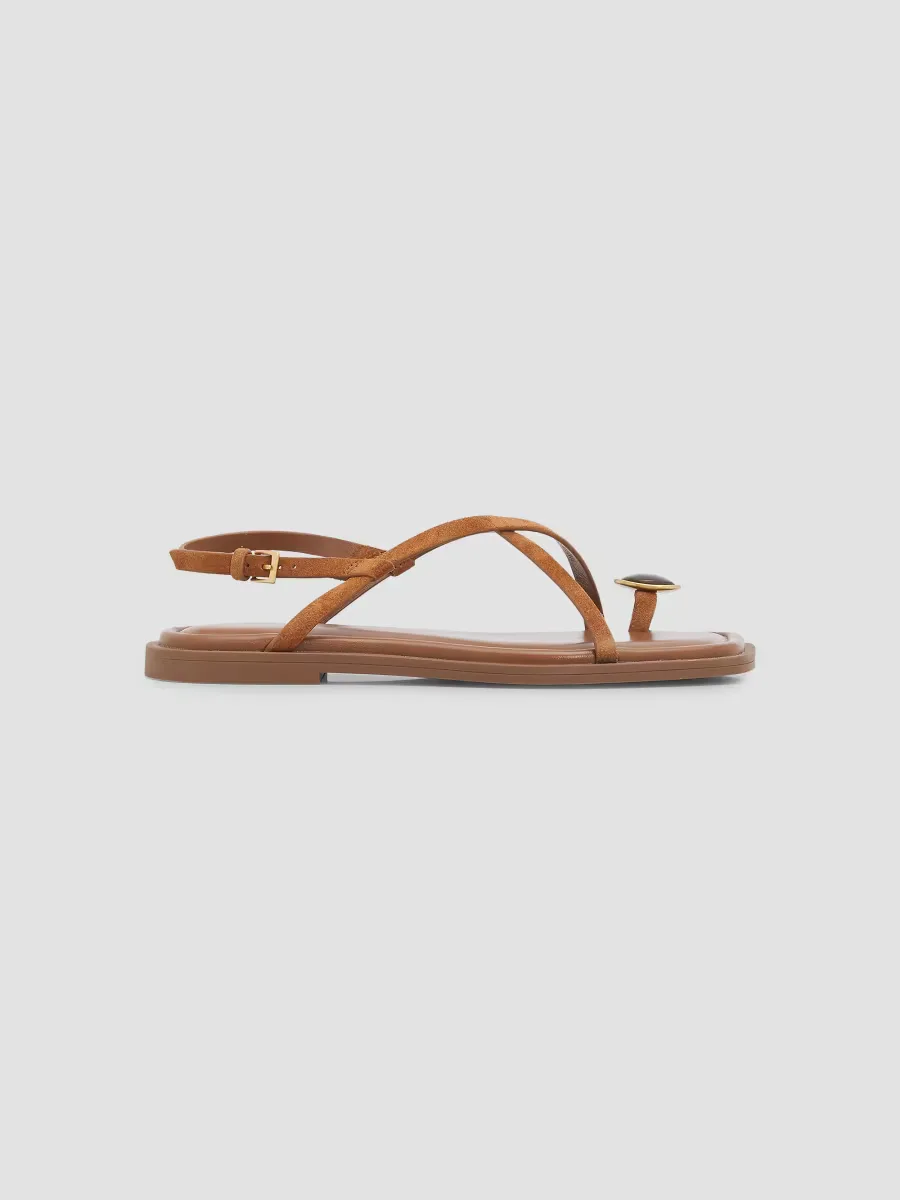 Remi Suede Flat Sandals