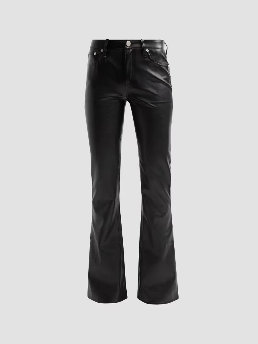 Kinsley Faux-Leather Low-Rise Boot-Cut Pants by rag & bone