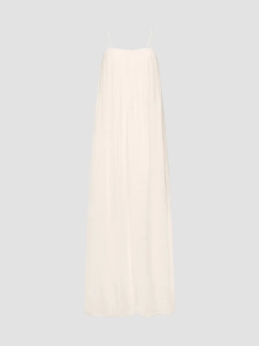 Shirred Linen-Blend Column Dress by TWP