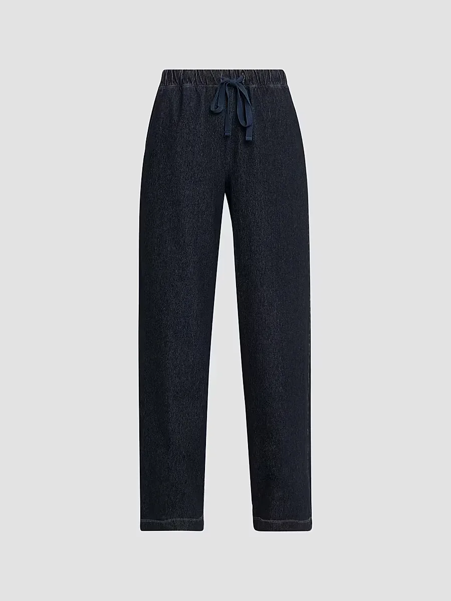 Stretch Knit Wide-Leg Pants by Eileen Fisher