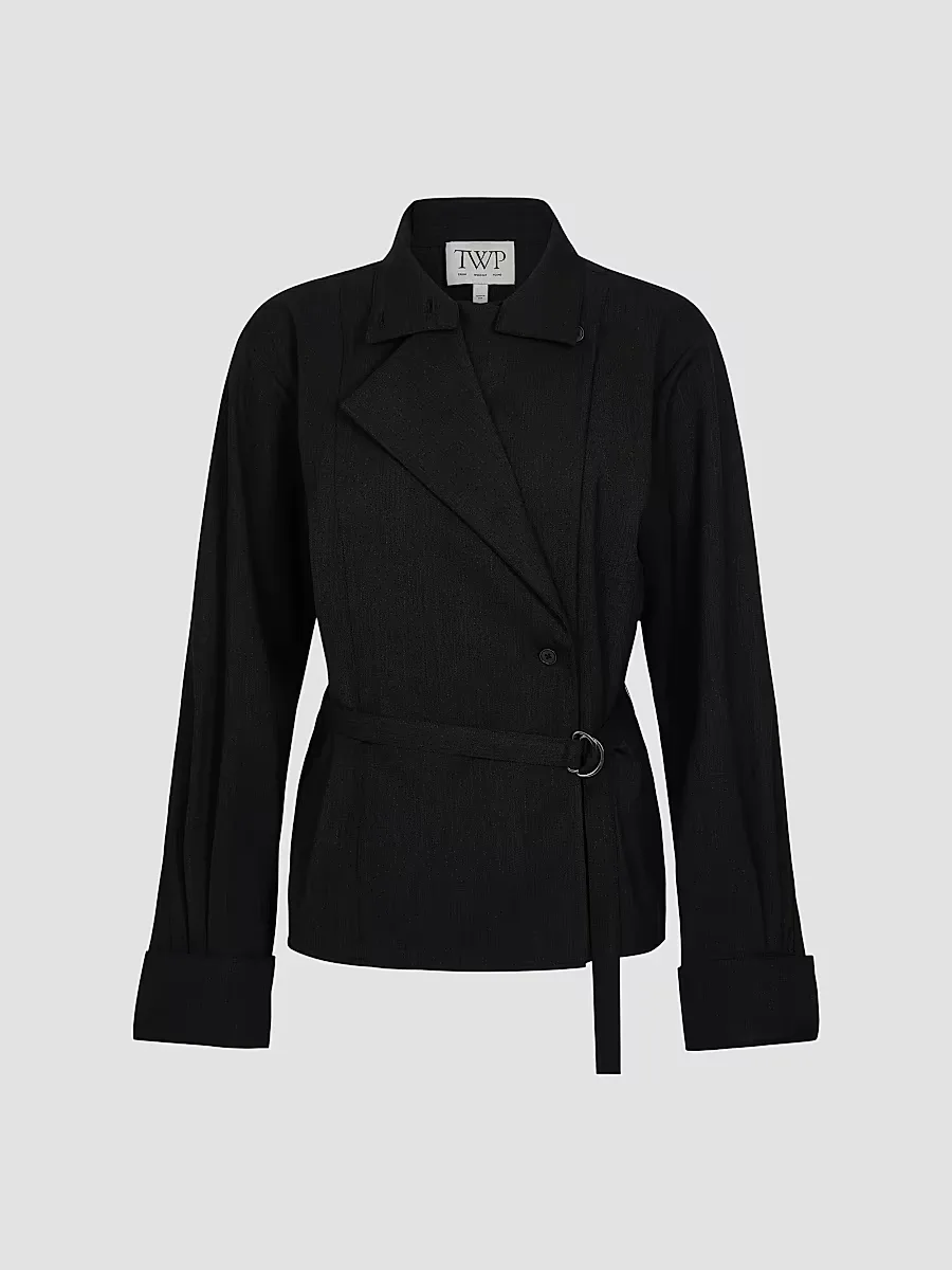 The Last Chapter Stretch-Wool Belted Jacket by TWP
