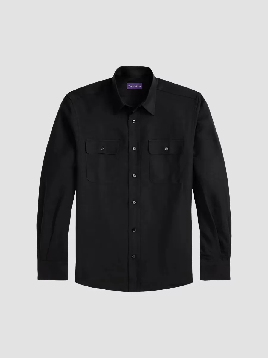 Purple Label Silk-Linen Canvas Shirt by Ralph Lauren