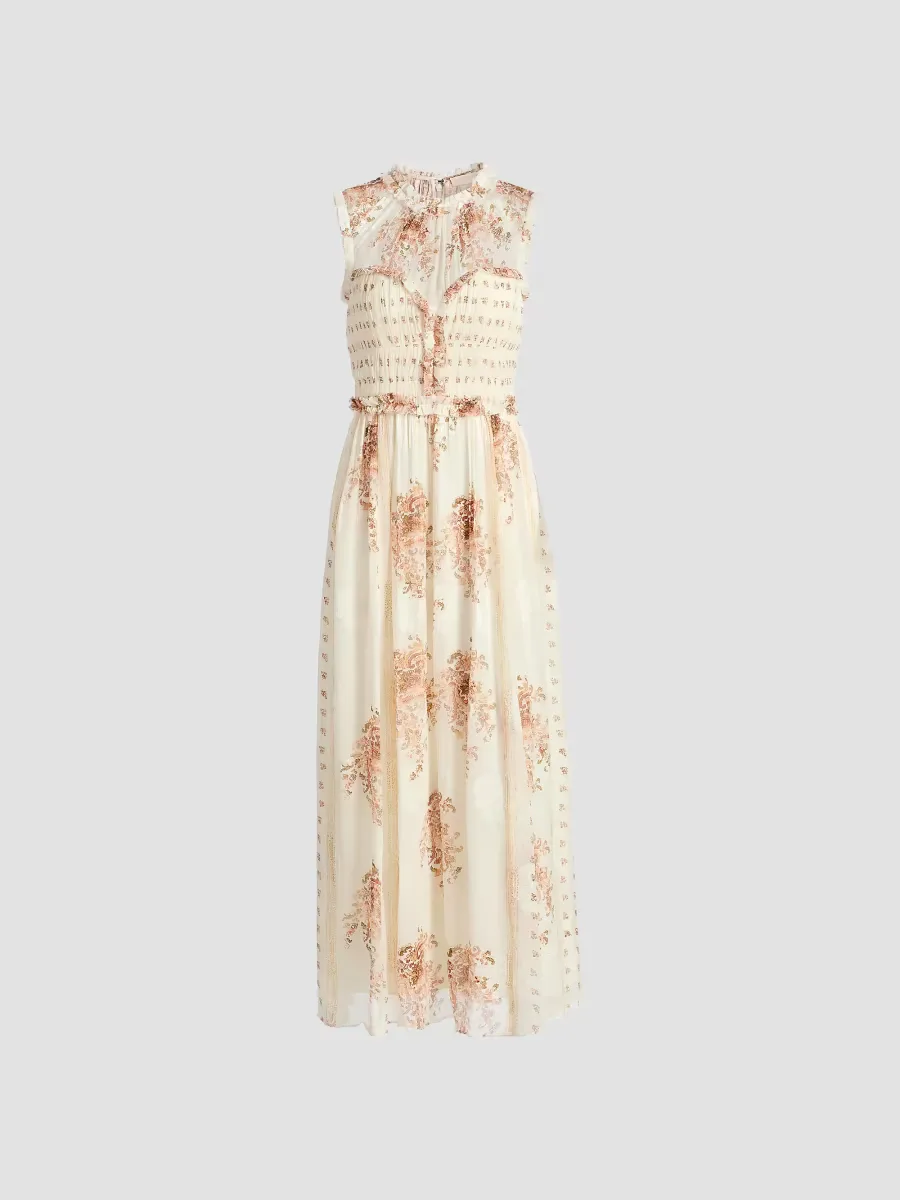 Kasia Printed Silk Chiffon Midi-Dress by Ulla Johnson