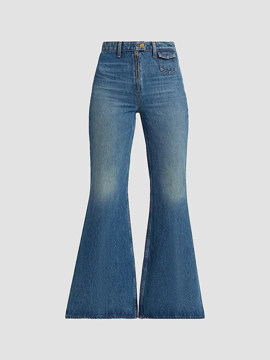 Odelia Faded Flare Jeans
