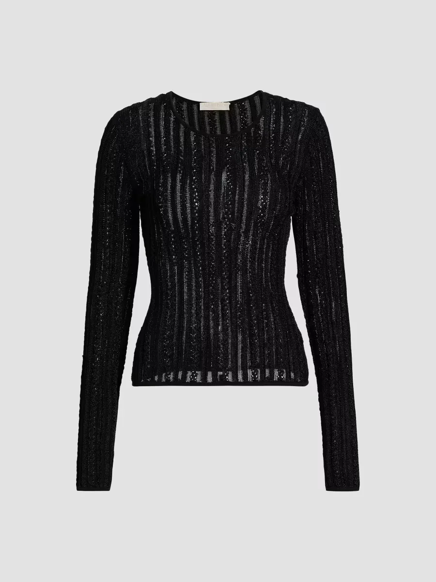 Ardith Stretch-Knit Long-Sleeve Top by Ulla Johnson