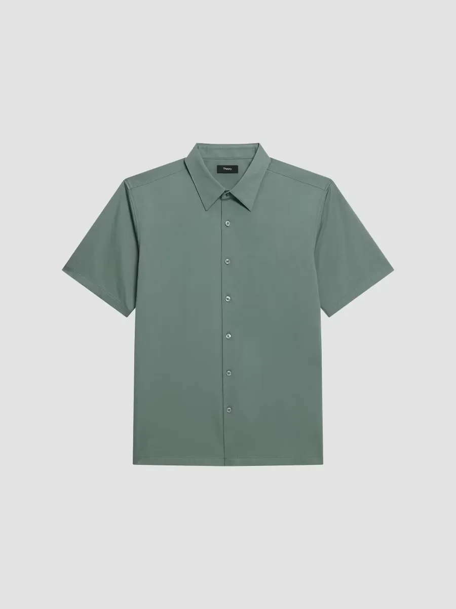 Irving Cotton Short-Sleeve Shirt by Theory