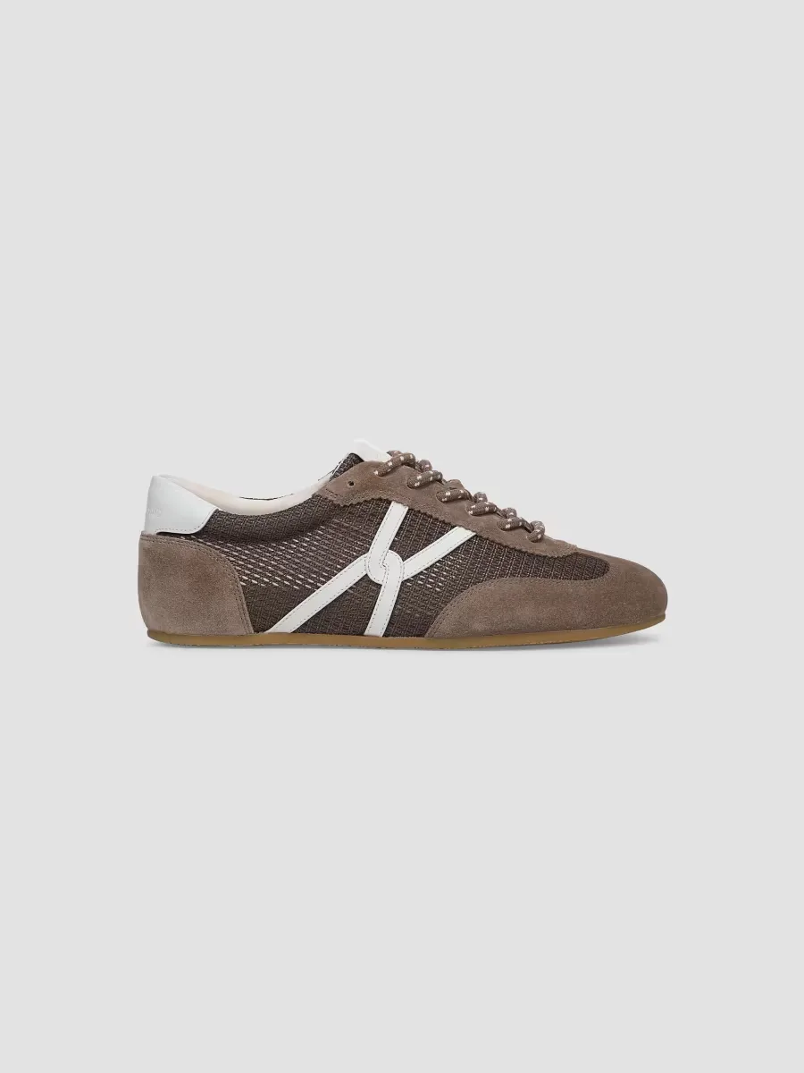 Riviera Mesh Suede Low-Top Sneakers by Veronica Beard