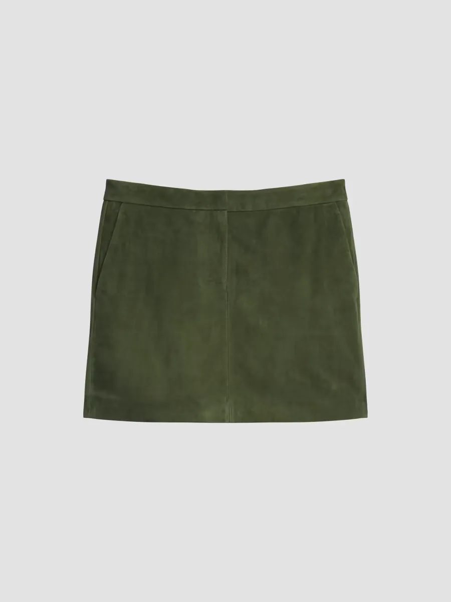 Suede Mini Skirt by Theory