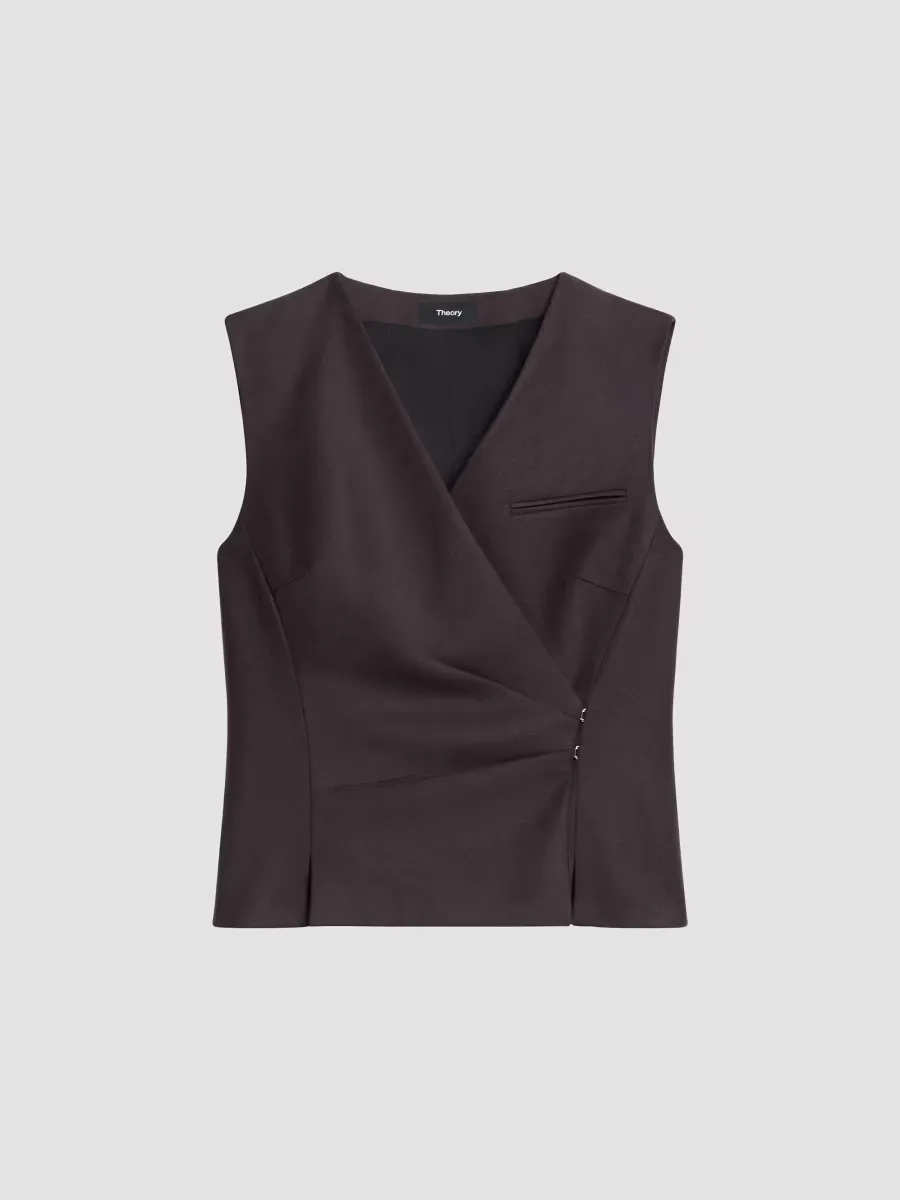 Shrunken Wrap Vest by Theory