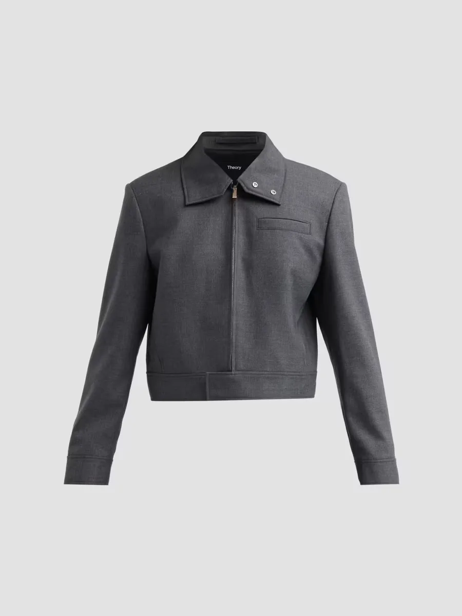 Harrington Crop Jacket by Theory