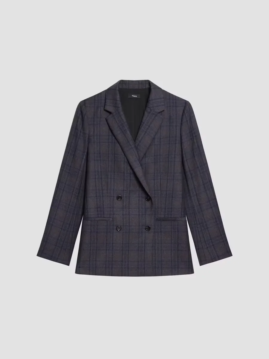 Relaxed Double-Breasted Jacket by Theory