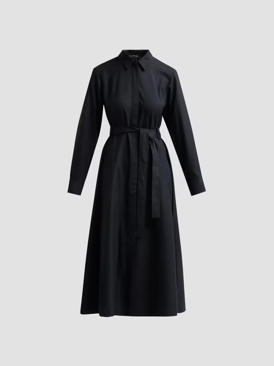 Fit-And-Flare Midi Shirtdress
