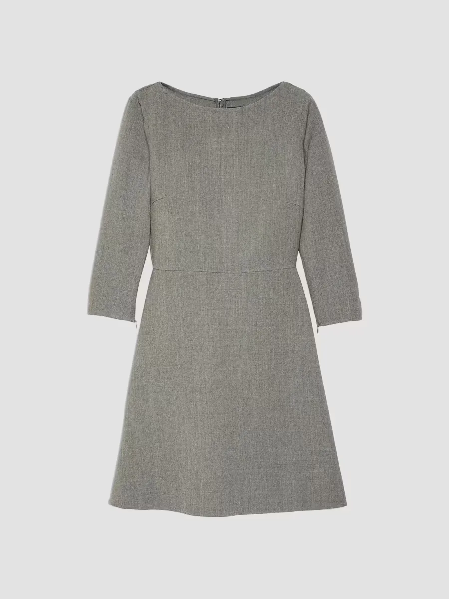 Virgin Wool A-Line Mini Dress by Theory