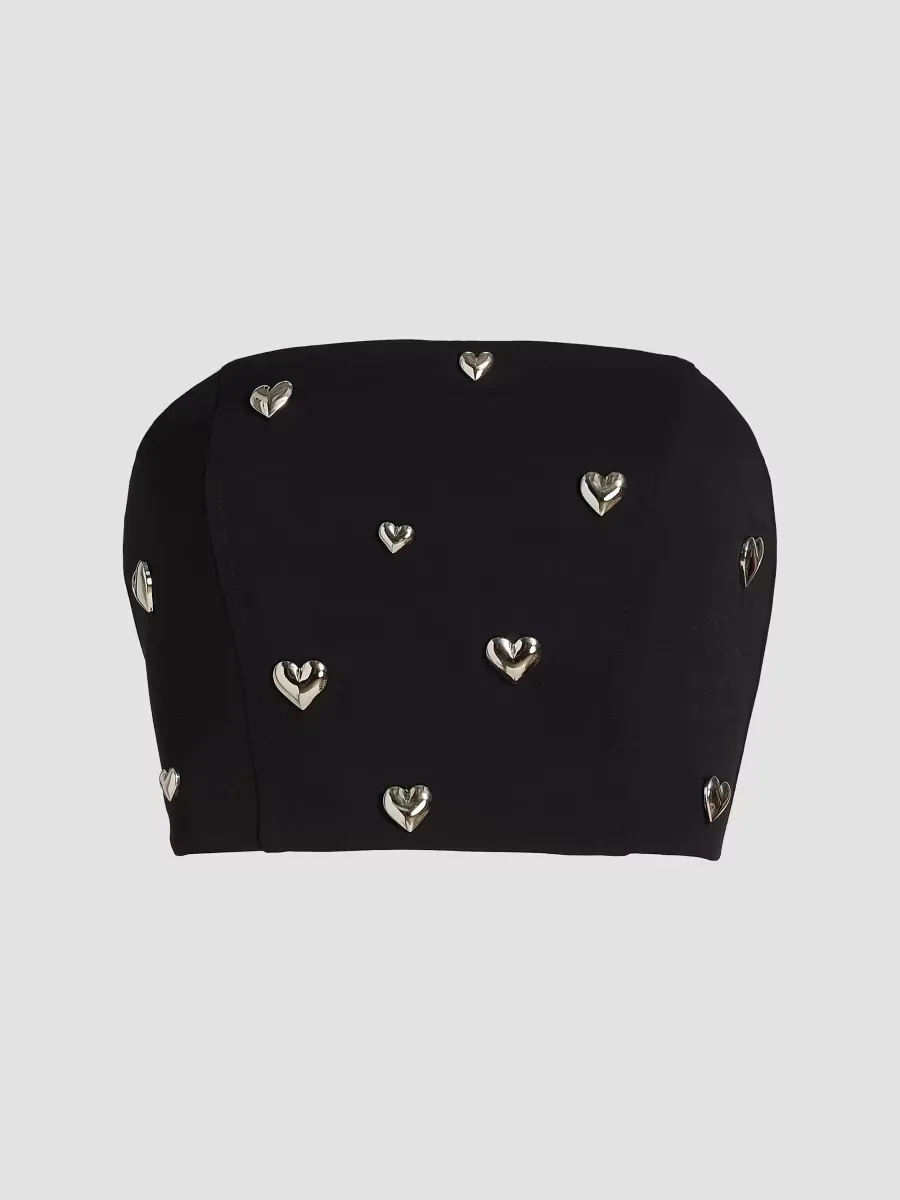 Sharlee Heart Appliqu Tube Top by Milly