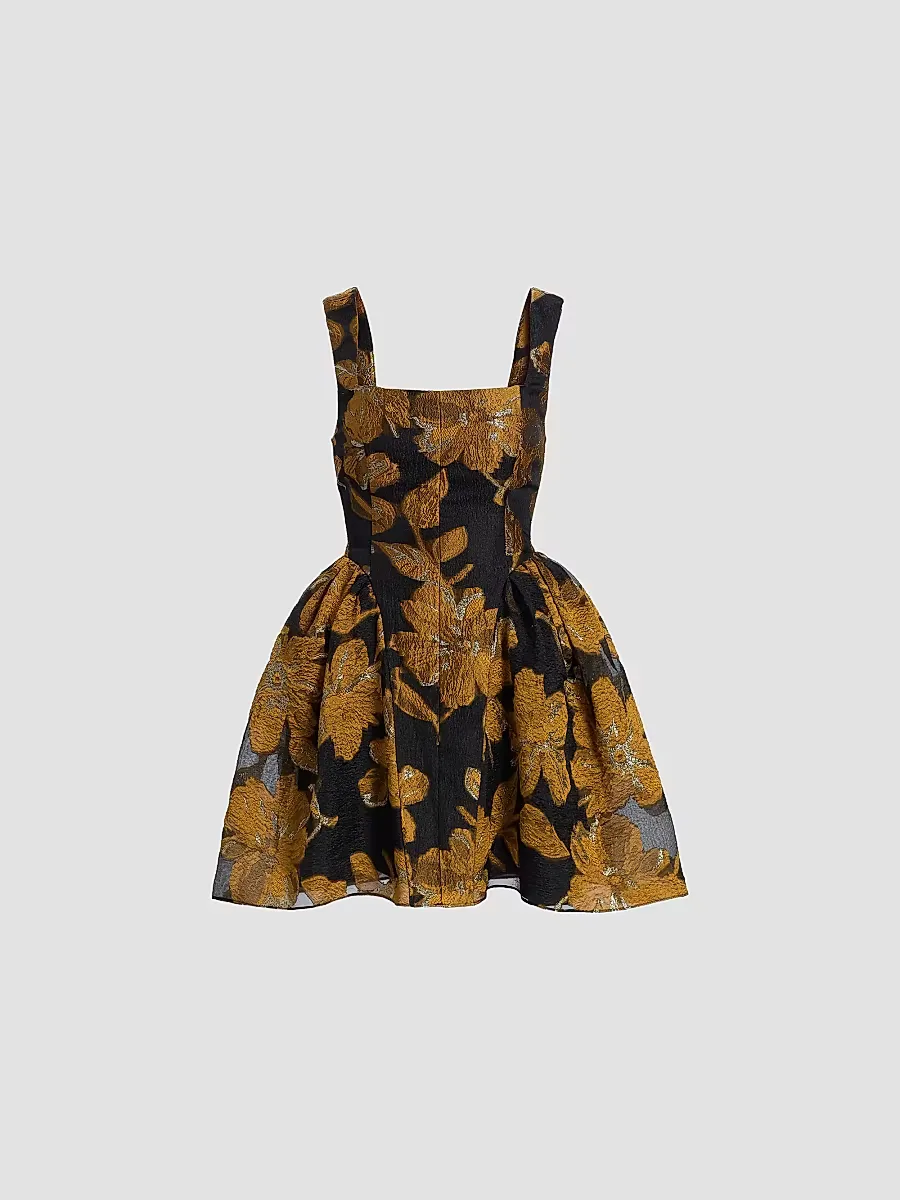 Erin Floral Brocade Minidress by Milly